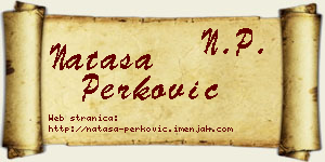 Nataša Perković vizit kartica